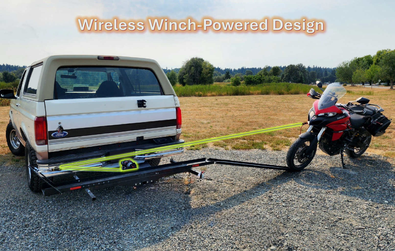 DIY Winch Assisted Motorcycle Hitch Carrier No Weld 6 Steps