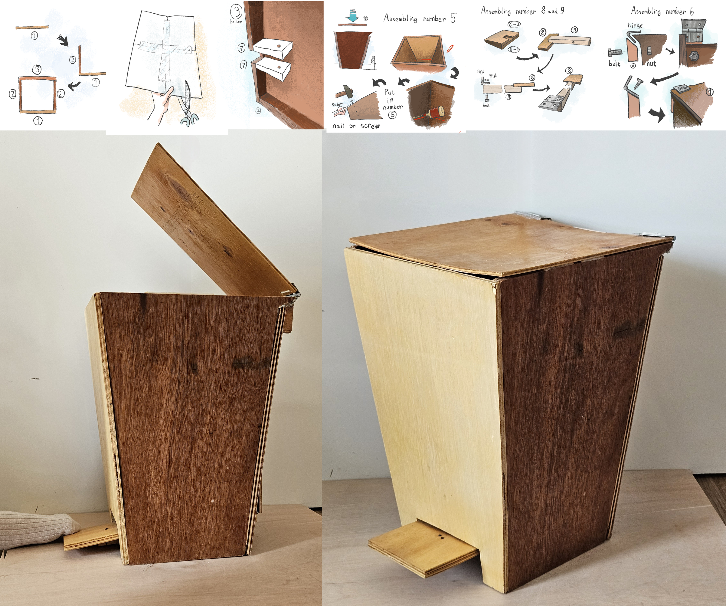 Build Your Own Button Trash Can!(with an Illustrated Manual)