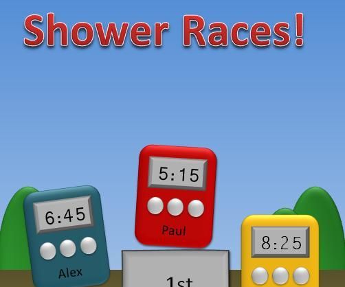 Shower Races: an Energy/Water-Saving Game!