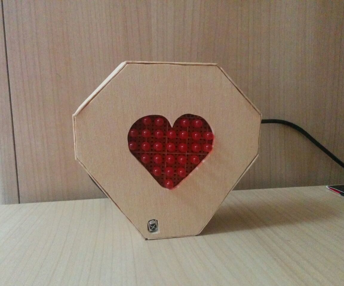 Led matrix IR controlled with Arduino for Saint Valentines's    