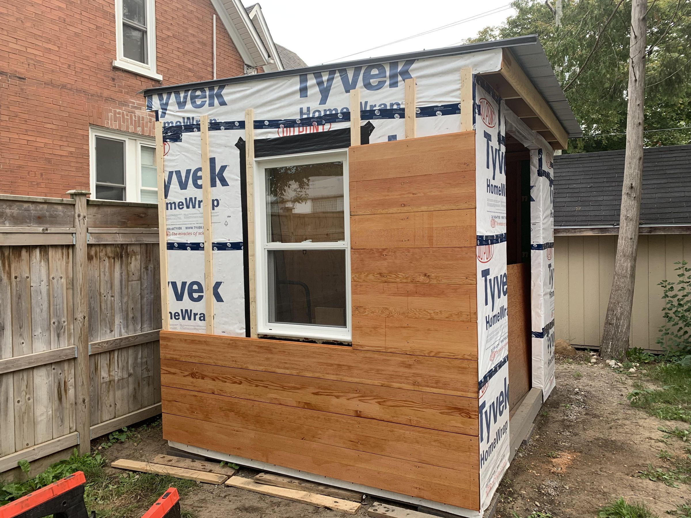 Storage Shed Siding From Gym Bleachers