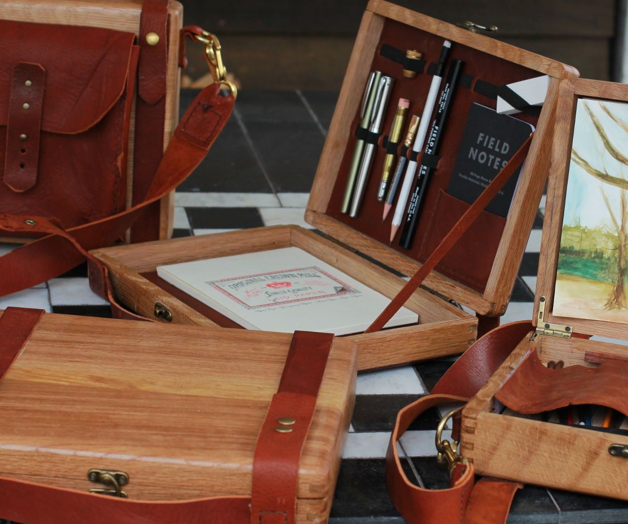 Making Art & Writing Boxes W/ Leather Inserts