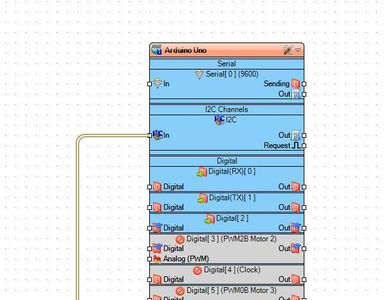 In Visuino Connect Components