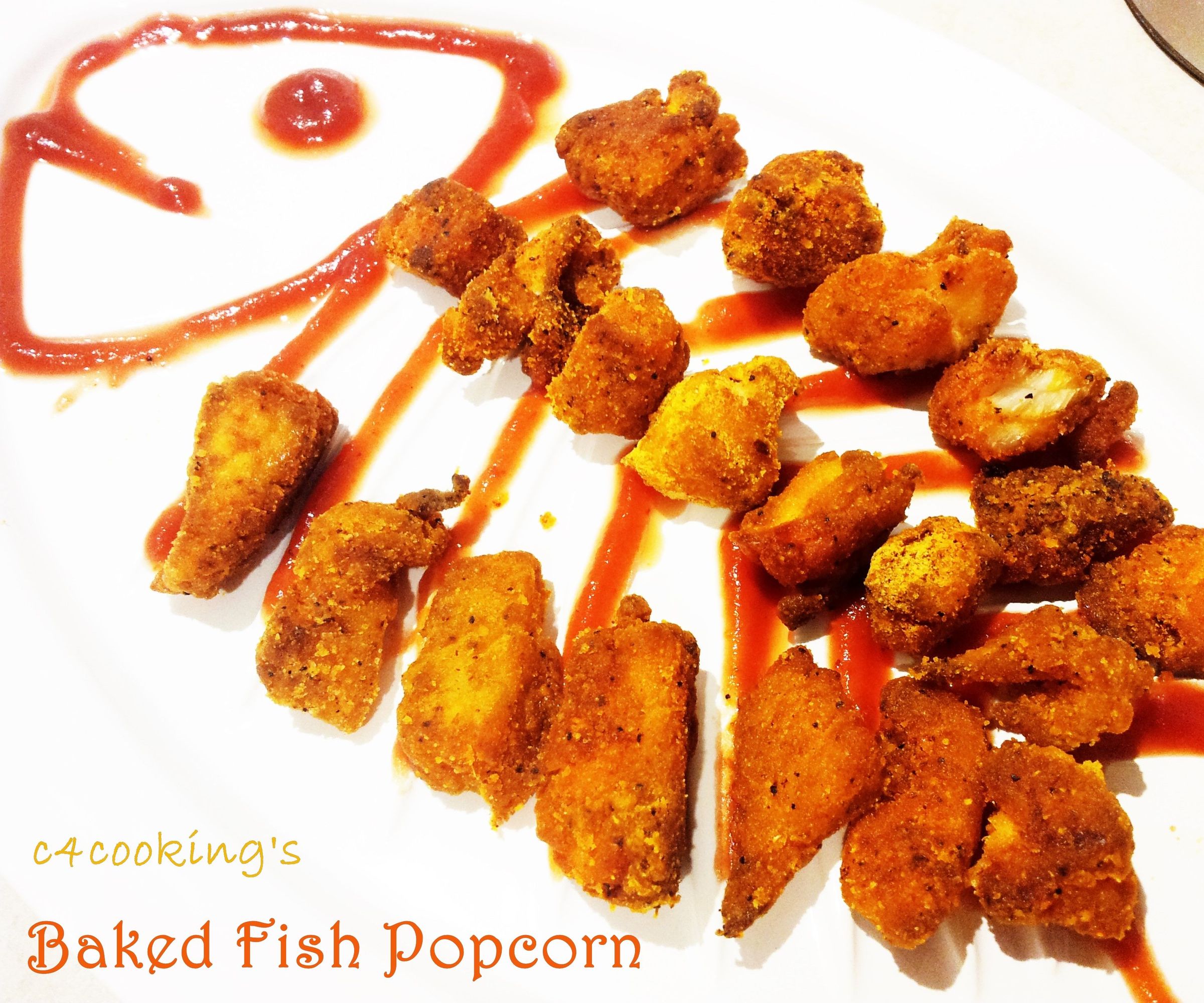 Baked Spicy Fish Popcorn Recipe 