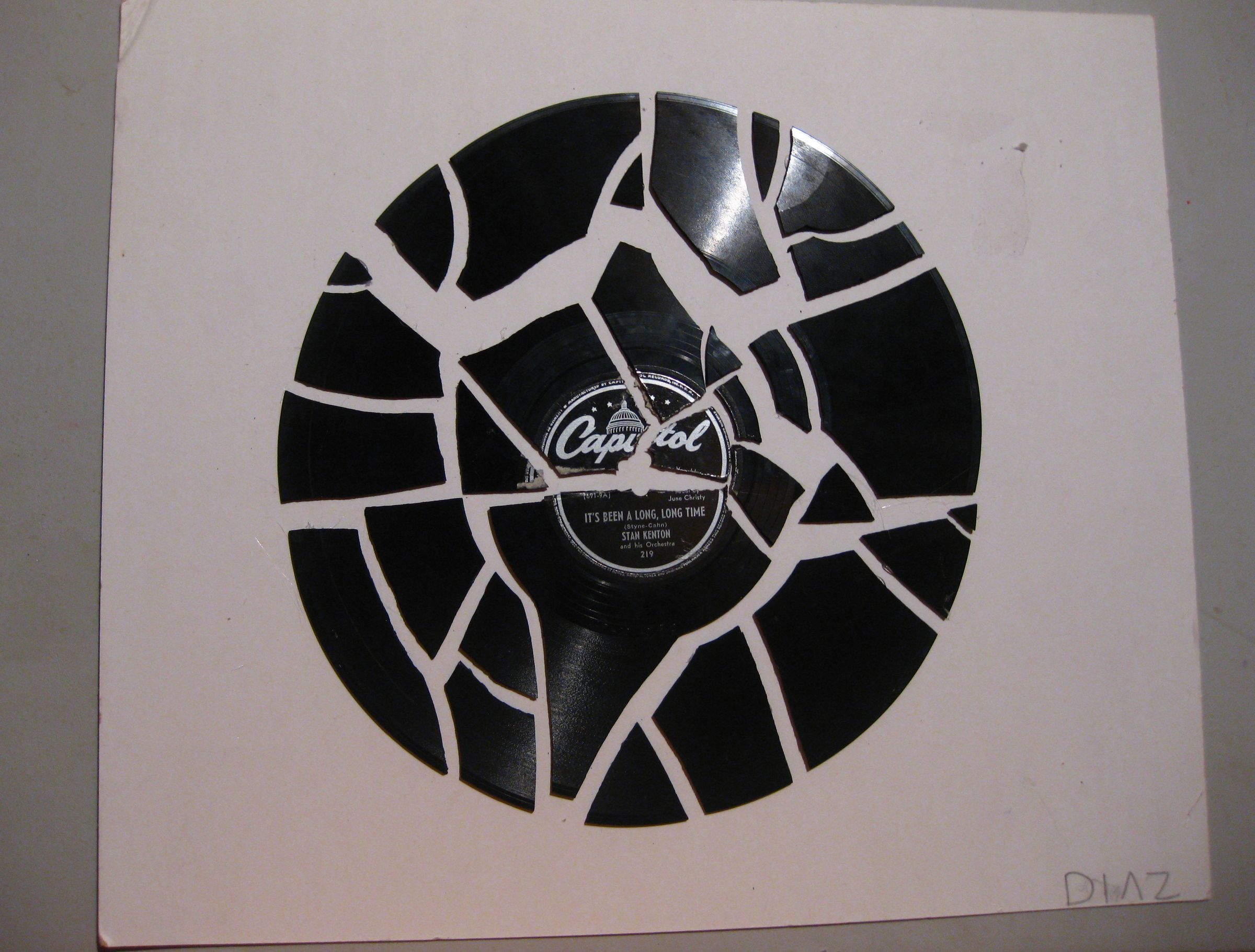 Broken record = easy art!