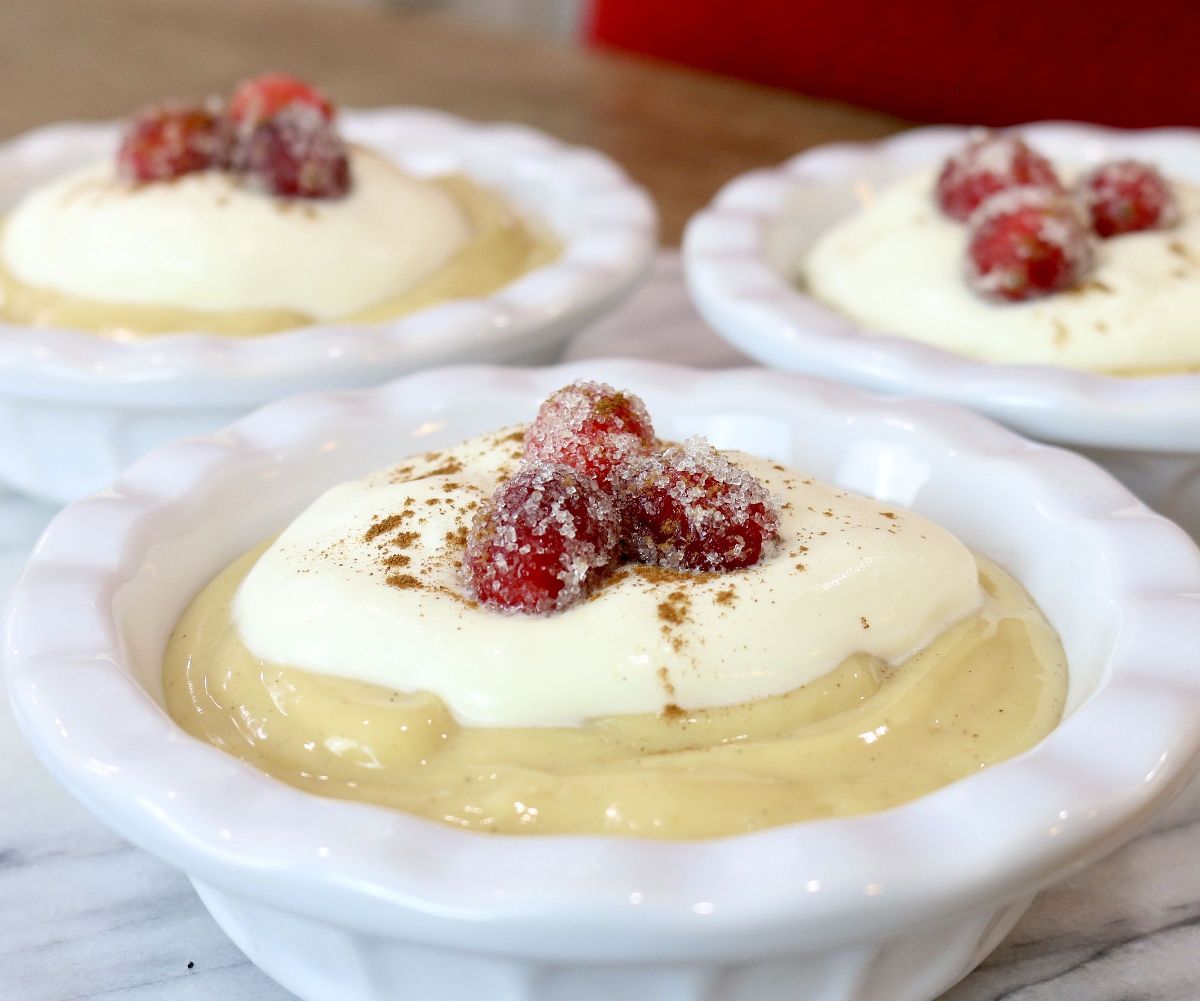 Homemade Eggnog Custard
