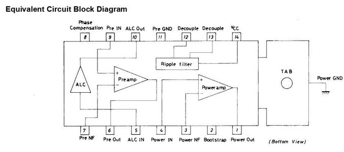 LA4160 IC POWER AMPLIFIER