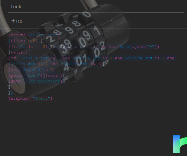 Building a Combination Lock in Twine 2, Harlowe 2