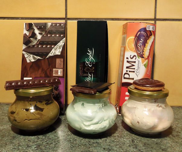 Whipped body butters: Chocolate, After Eight and Pim's cakes inspired