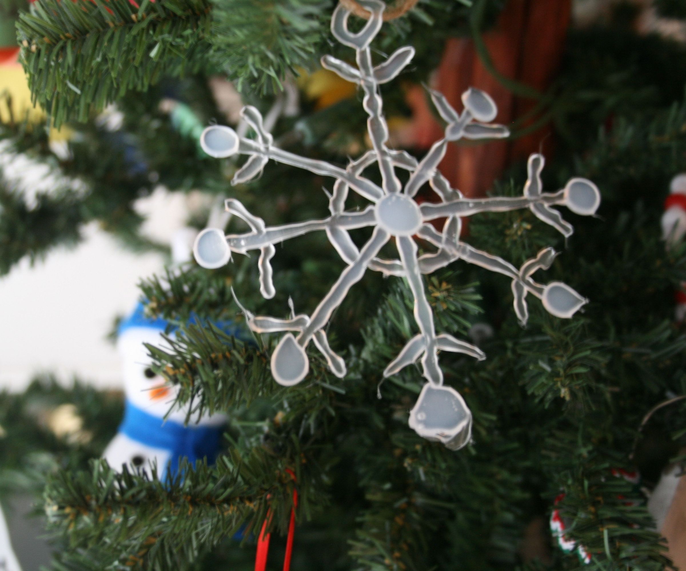 Hot Glue Snowflake Ornaments