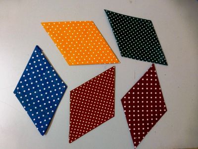 Make Fabric Pieces With Paper Inserts