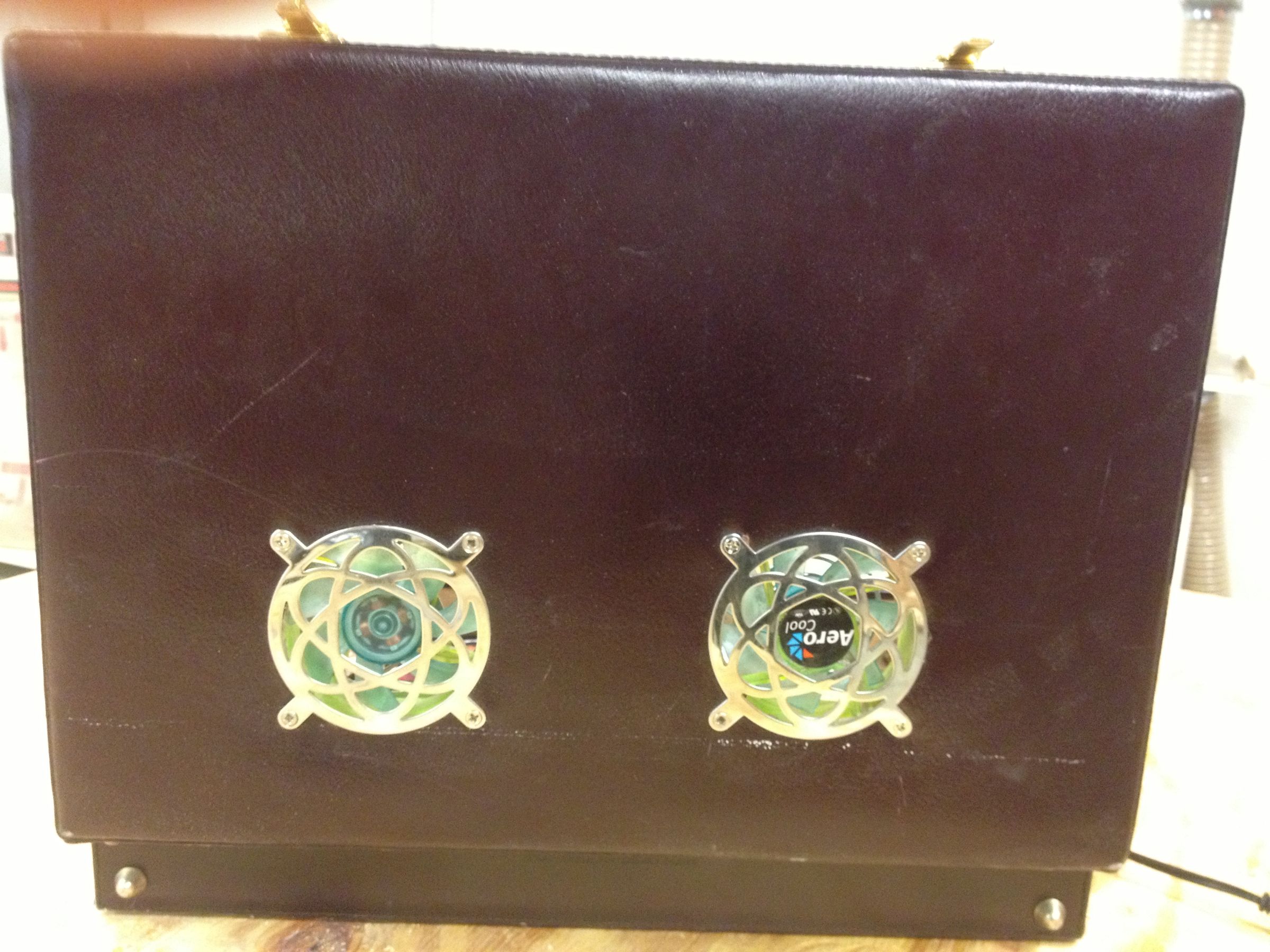 Repurpose an Old Briefcase, Install a Computer, Use to Keep Hard Drives