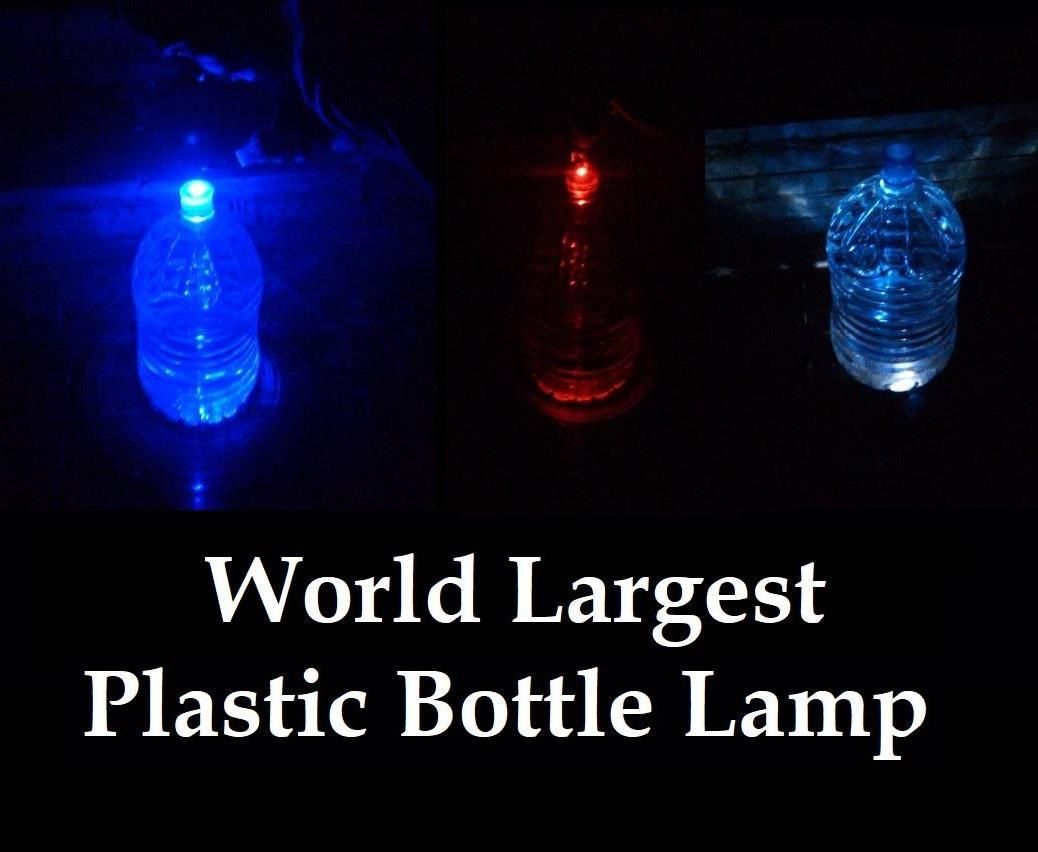 World Largest Hand Cranked Plastic Bottle Lamp