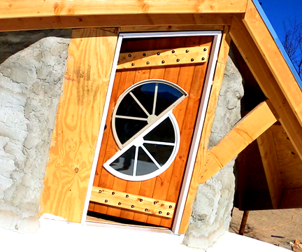 Homemade Wood Door for Upper Patio Deck