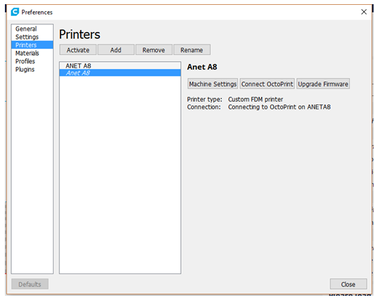 Setup Cura (optional)