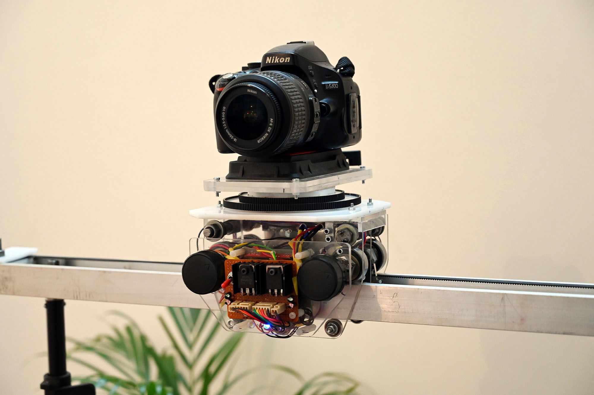Motorized Remote Control Camera Slider With Panning (Prototype) 6