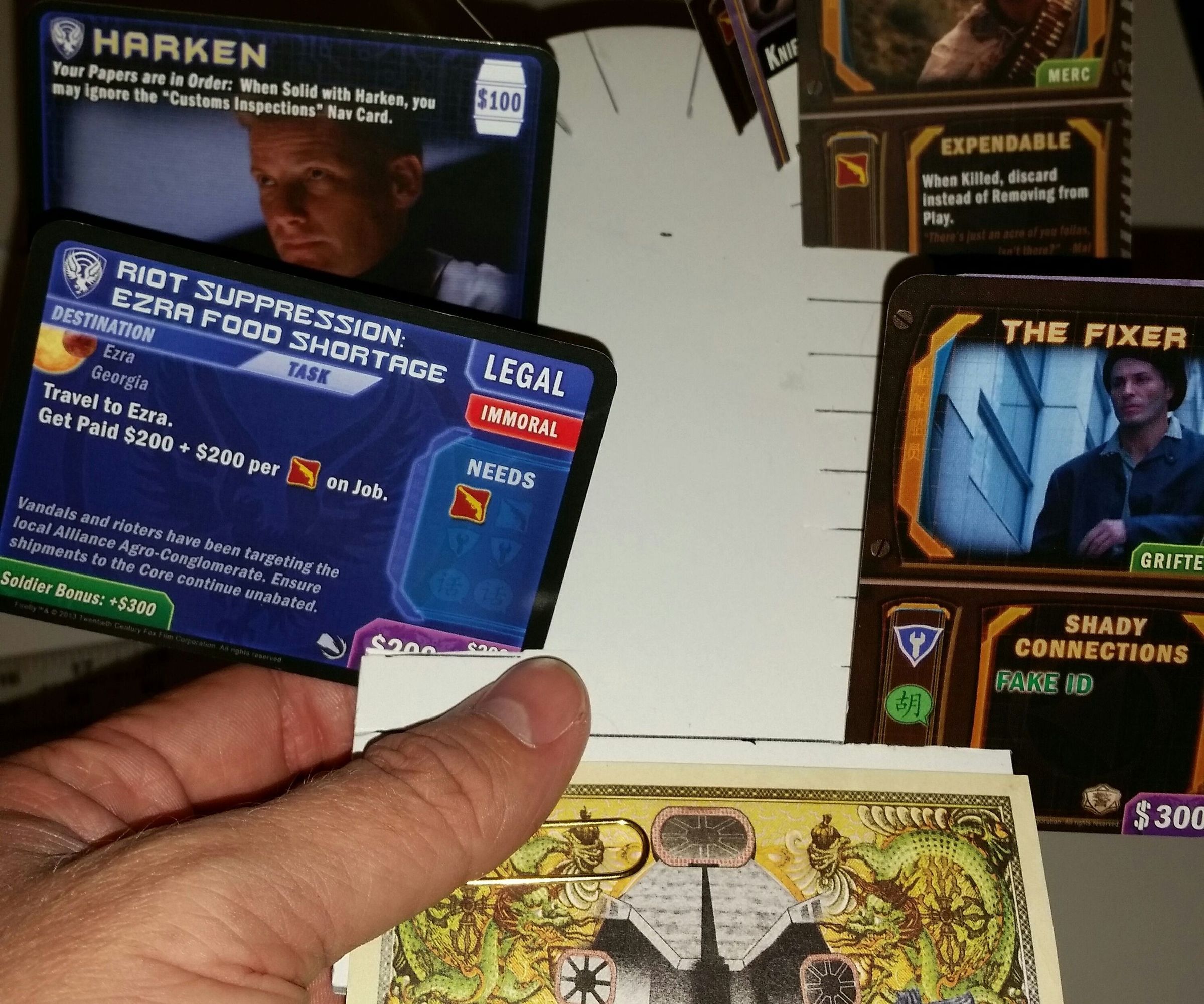 Hand Holder for Firefly Board Game 