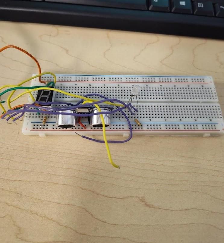 RGB 7 Segment Display Distance Sensor