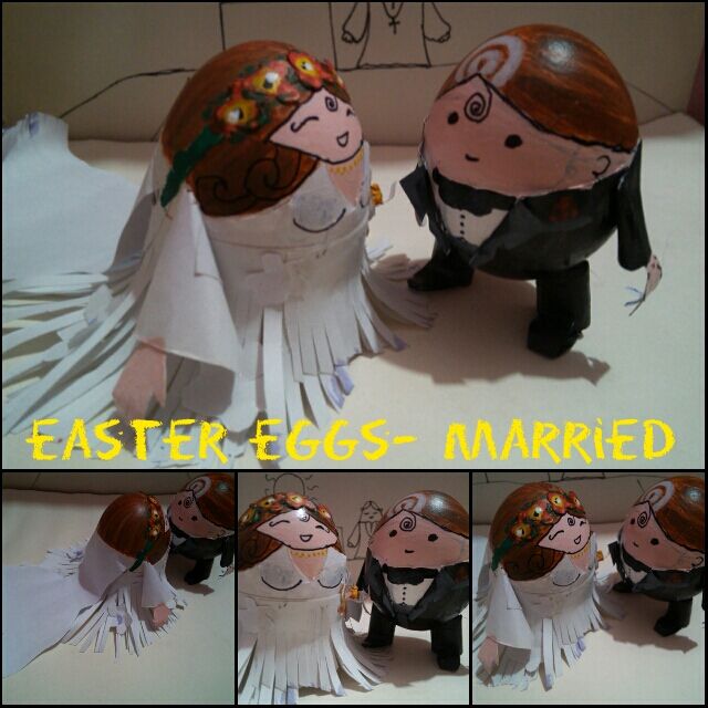 easter eggs- wedding couple