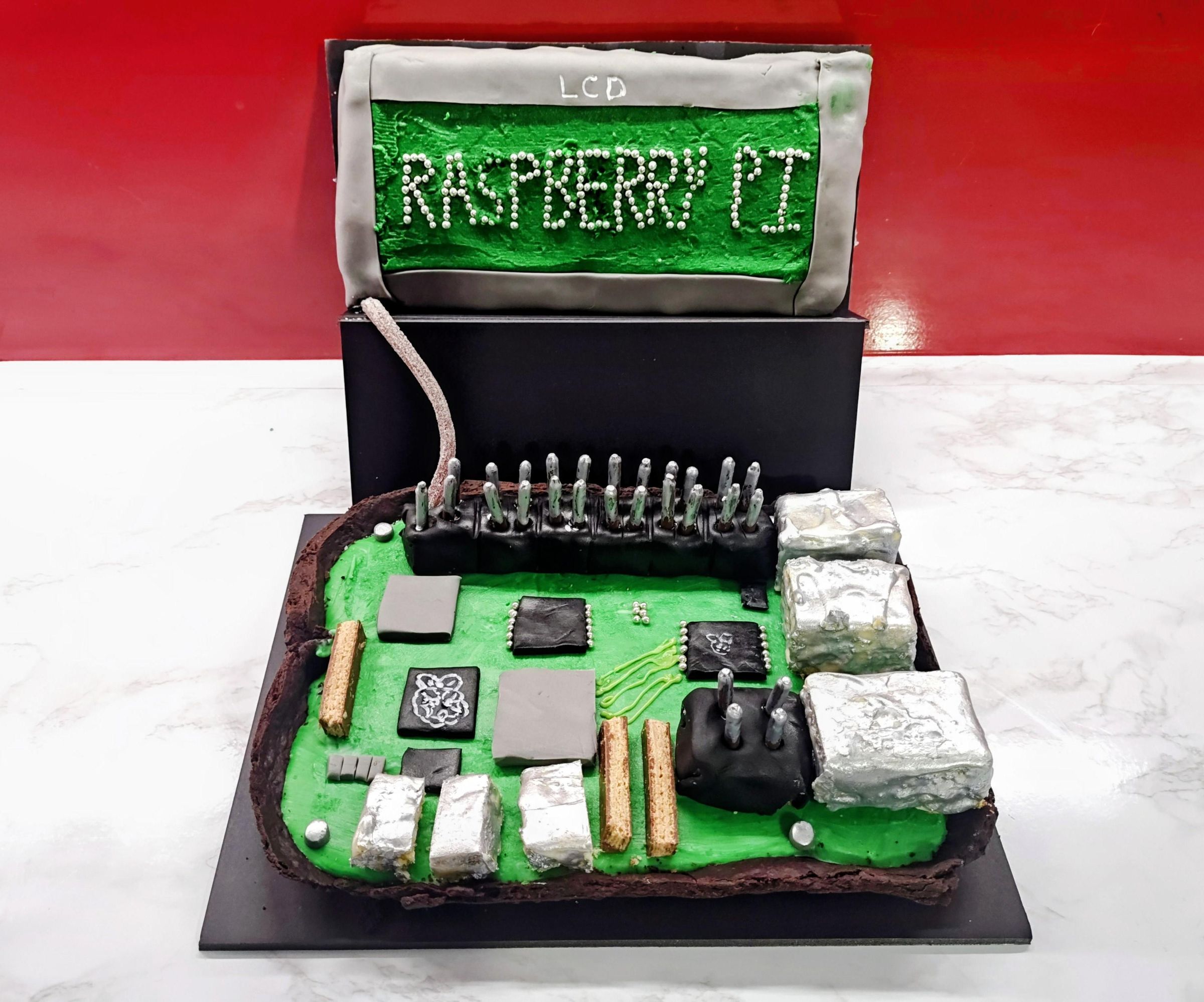 How to Make a Raspberry Pi (Pie) Dessert + LCD Module Sponge Cake