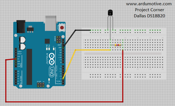 How to Use DS18B20 Temperature Sensor - Arduino Tutorial : 5 Steps ...