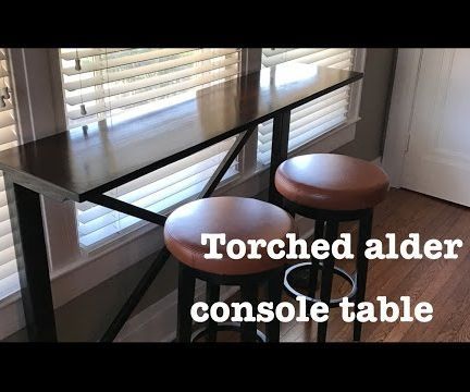 Torched Alder Console Table