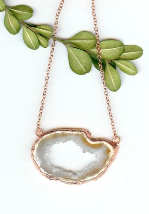 Unique Geode Pendant Using Electroforming
