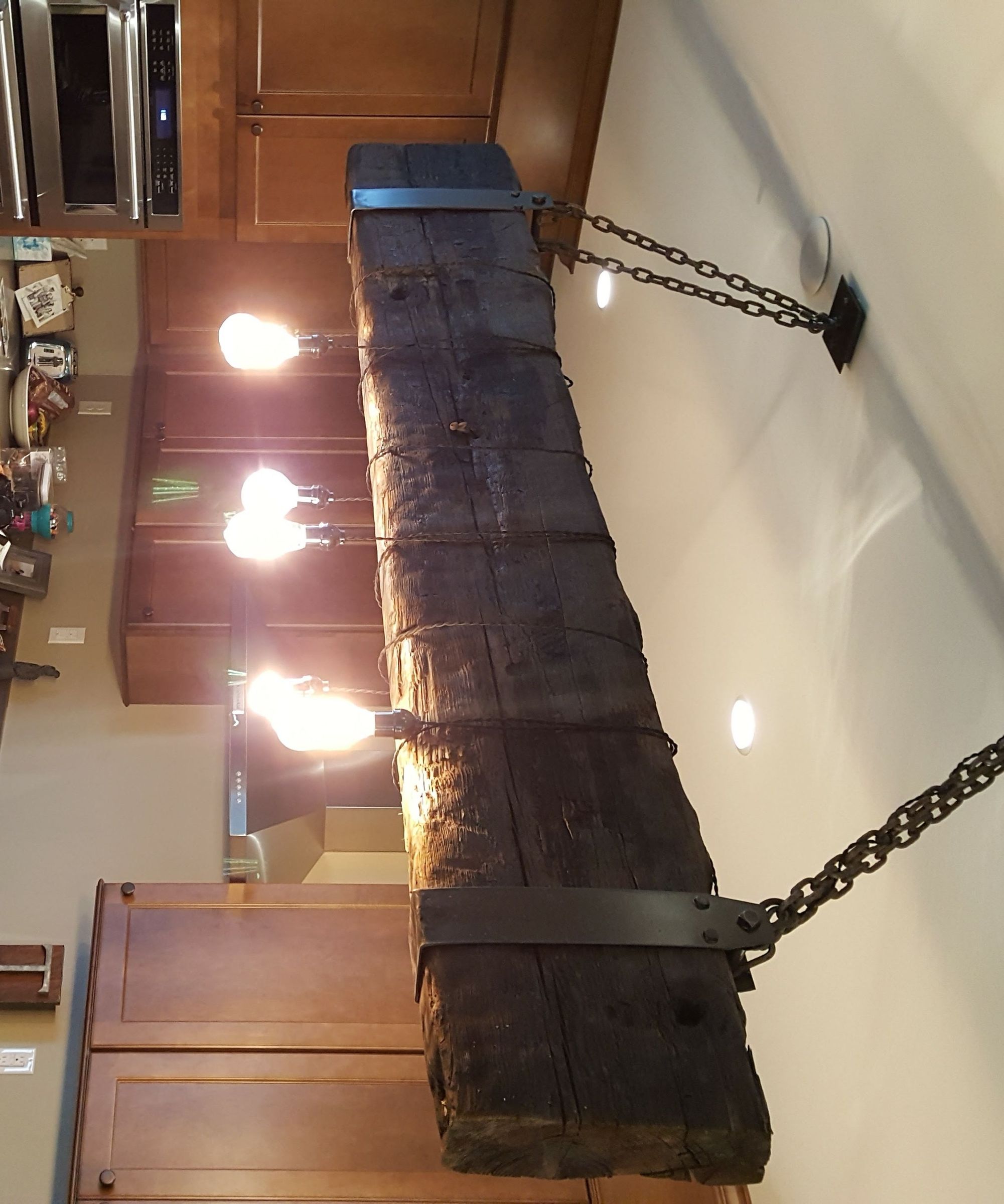 Reclaimed Industrial Beam Chandelier