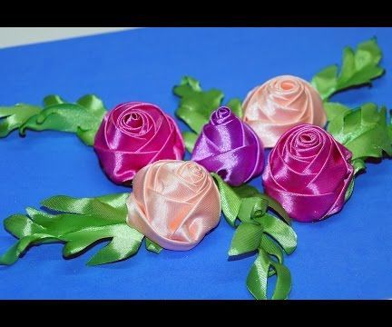 DIY Crafts Ribbon Flowers How to Make: Rose From Satin Ribbon / Tutorial / Julia DIY Beauty and Easy