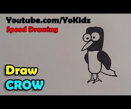 How to Draw Cartoon Crow