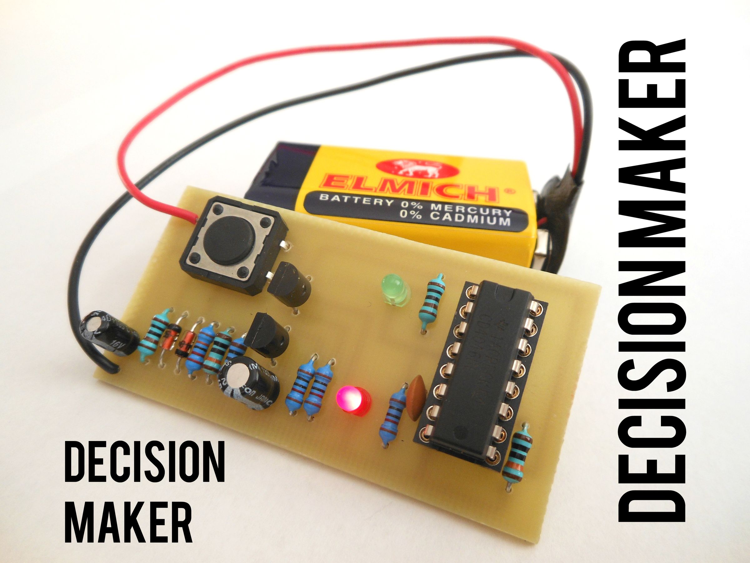 Velleman MK135 Electronic Decision Maker - Yes/No LED Random Choice Device