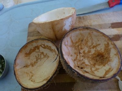 How to Perfectly Cut Open a Coconut Shell to Be Used in Other Craft ...
