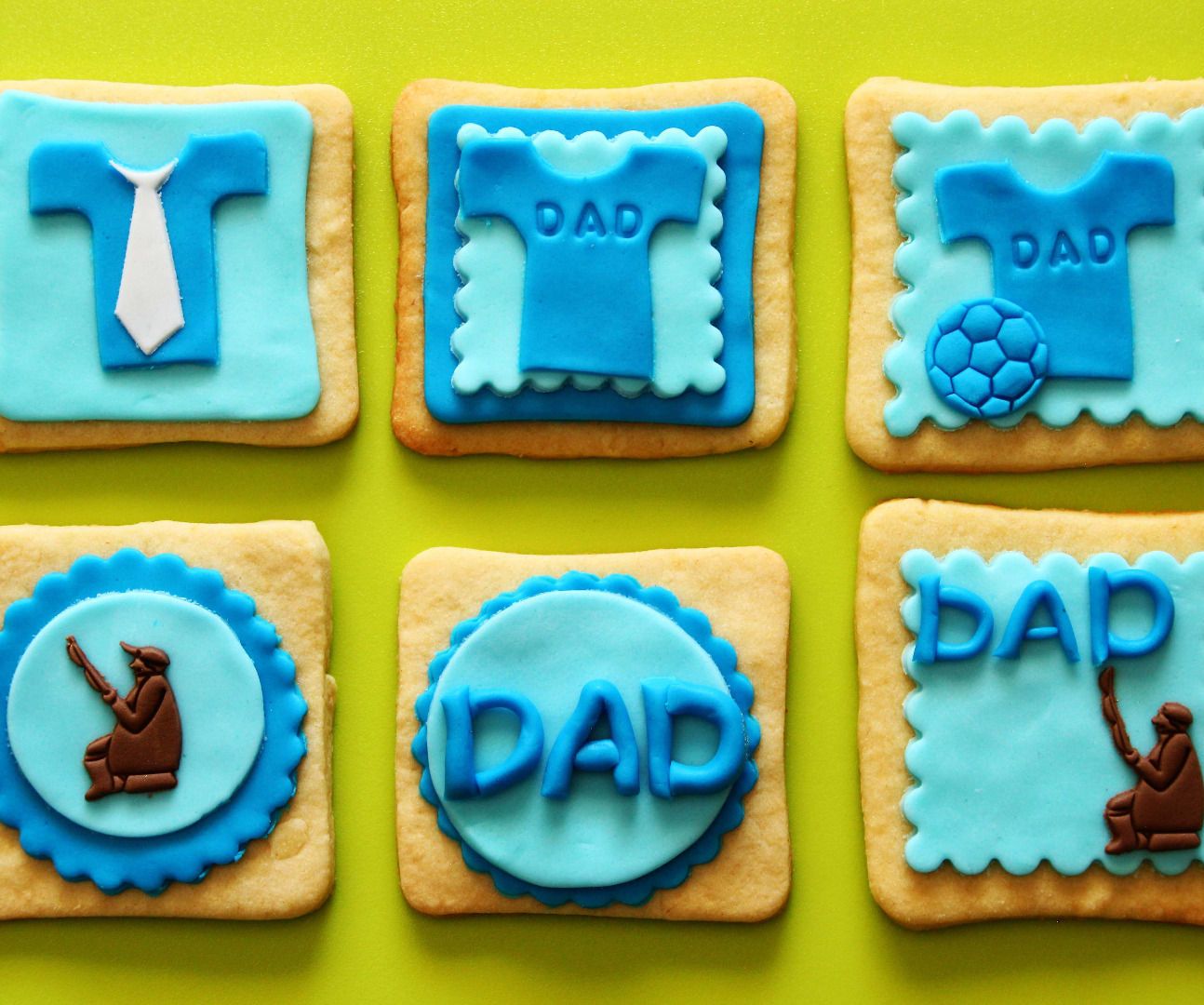 Father's Day Fondant Cupcake Toppers