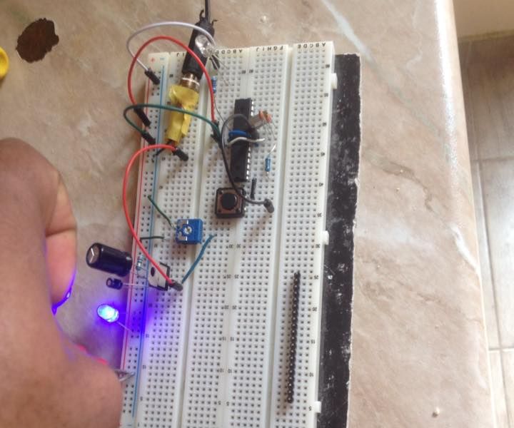 Voltage Regulator Using Potentiometer/ Arduino on Breadboard.