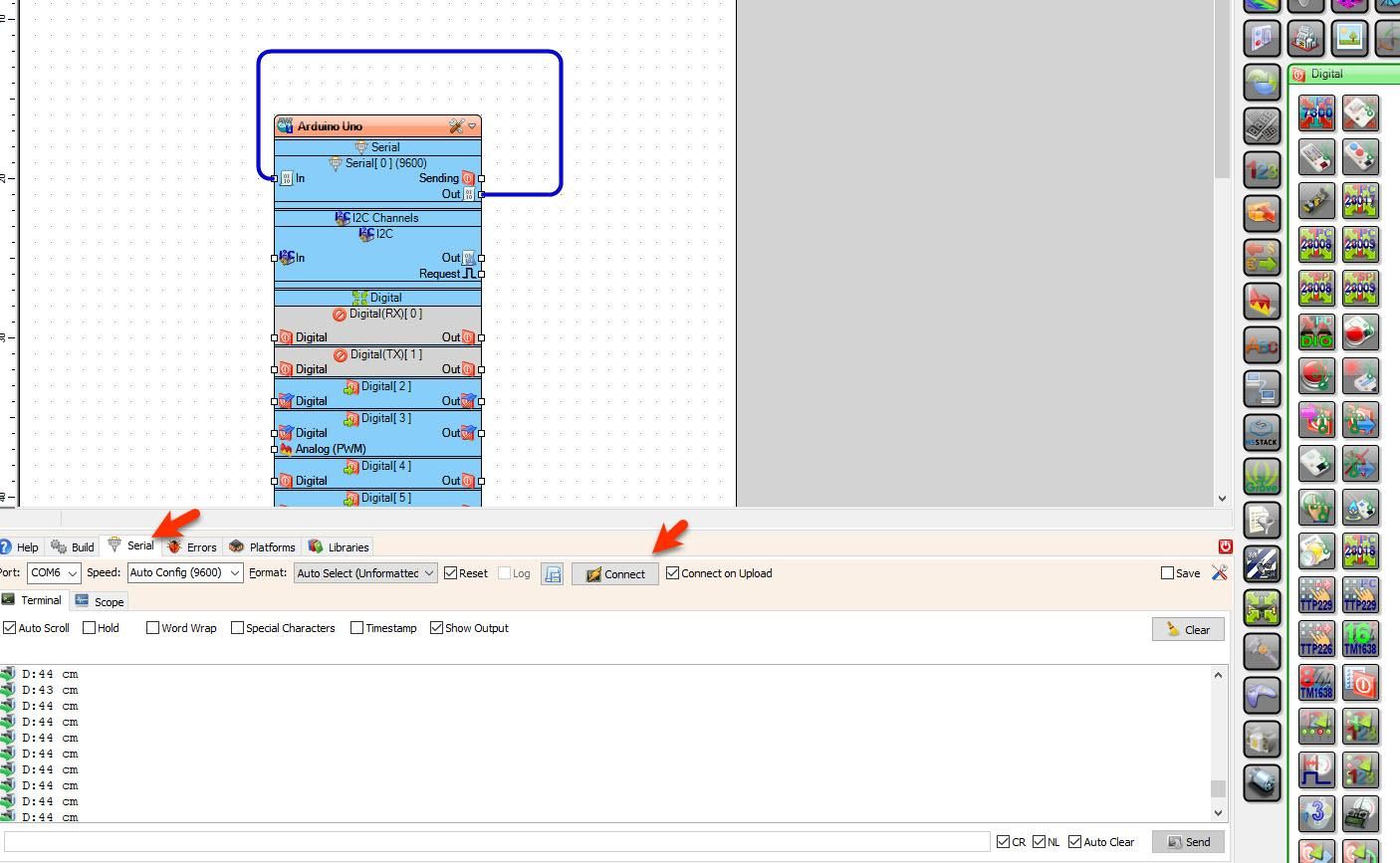 Using Serial Window to See the Distance Values photo 2