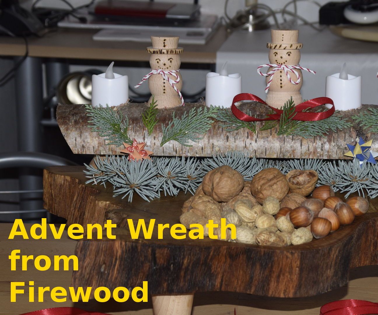 Advent Wreath From Firewood
