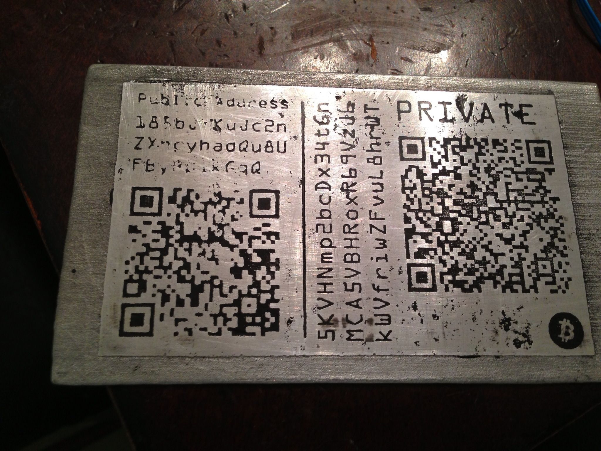 A Stainless Steel Bitcoin Wallet