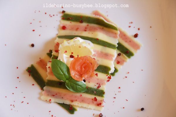 Open Ravioli With Mascarpone Sauce & Smoked Salmon