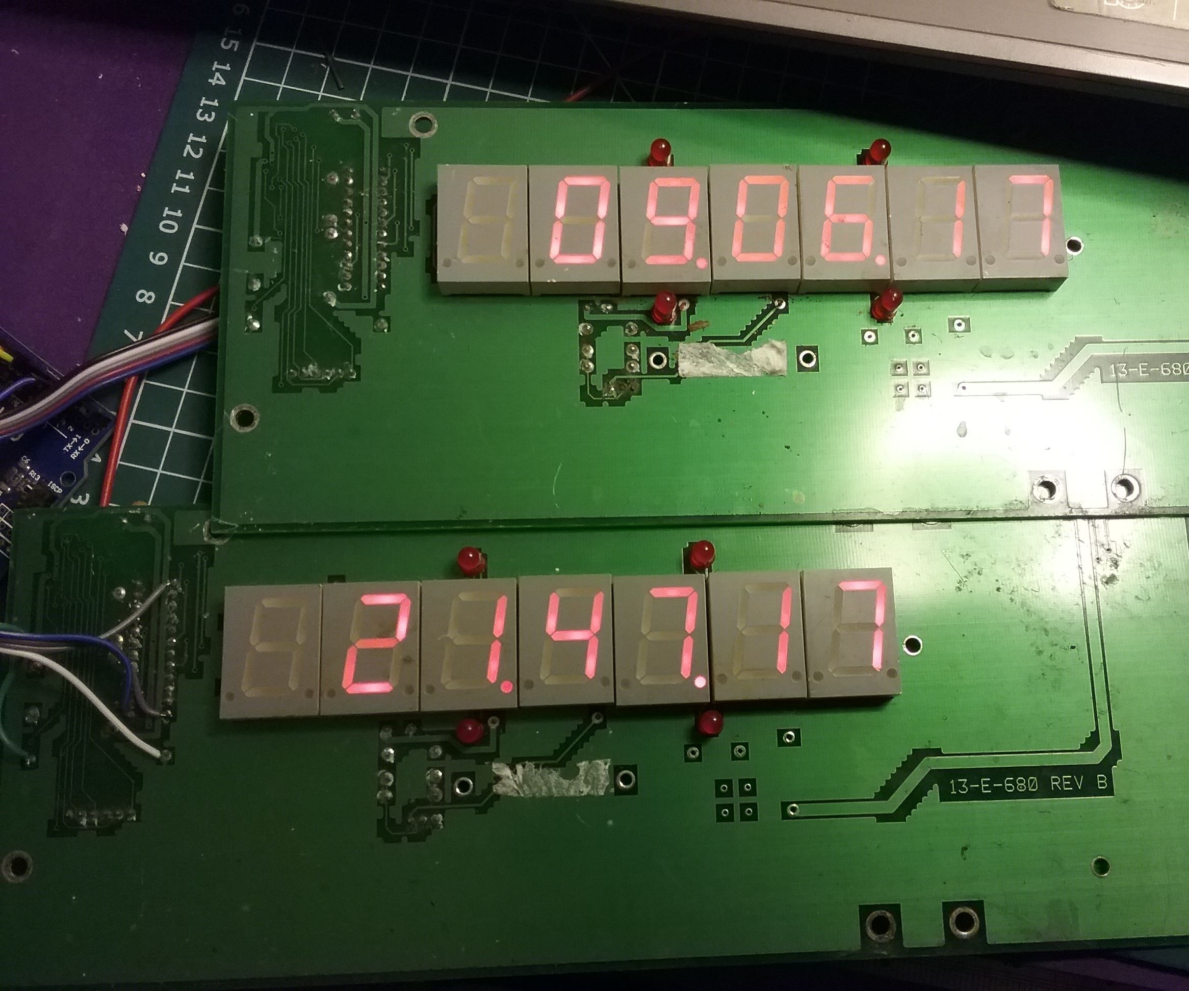 7 Segment Date & Time With BT Adjustment