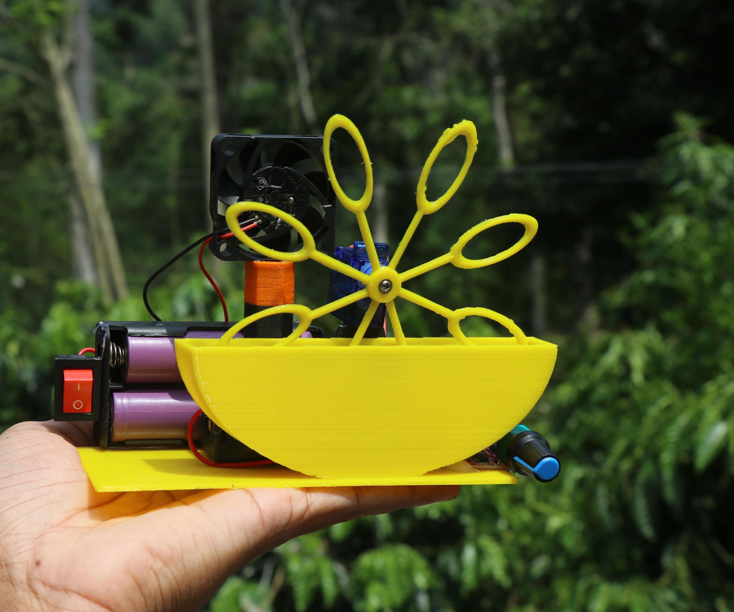 Automatic Bubble Blowing Machine Using 3D Printed Parts