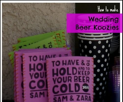 Wedding Beer Koozies