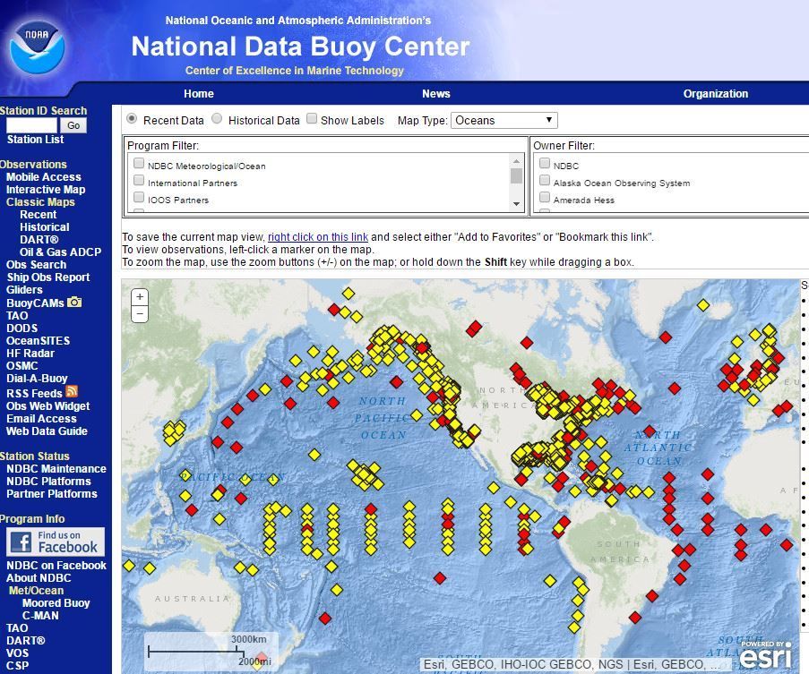 National Data Buoy Center Weather Display