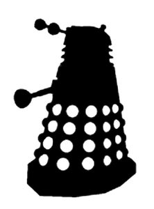 Laser Cut Dalek Jewelry From Black and White Images
