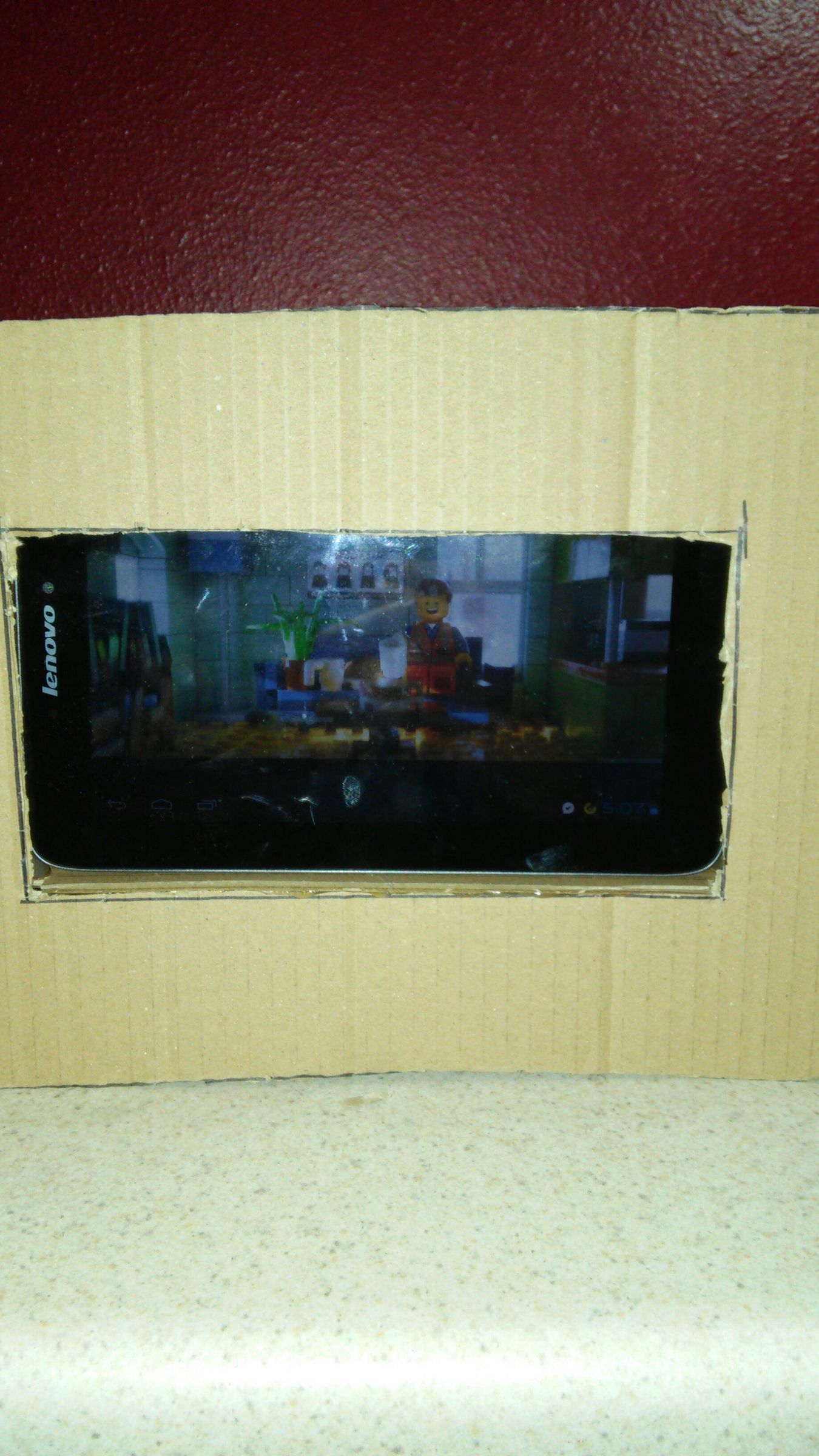 Hot Glue and Cardboard Movie Stand!