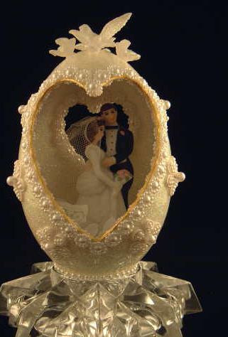 Wedding Cake Egg Topper