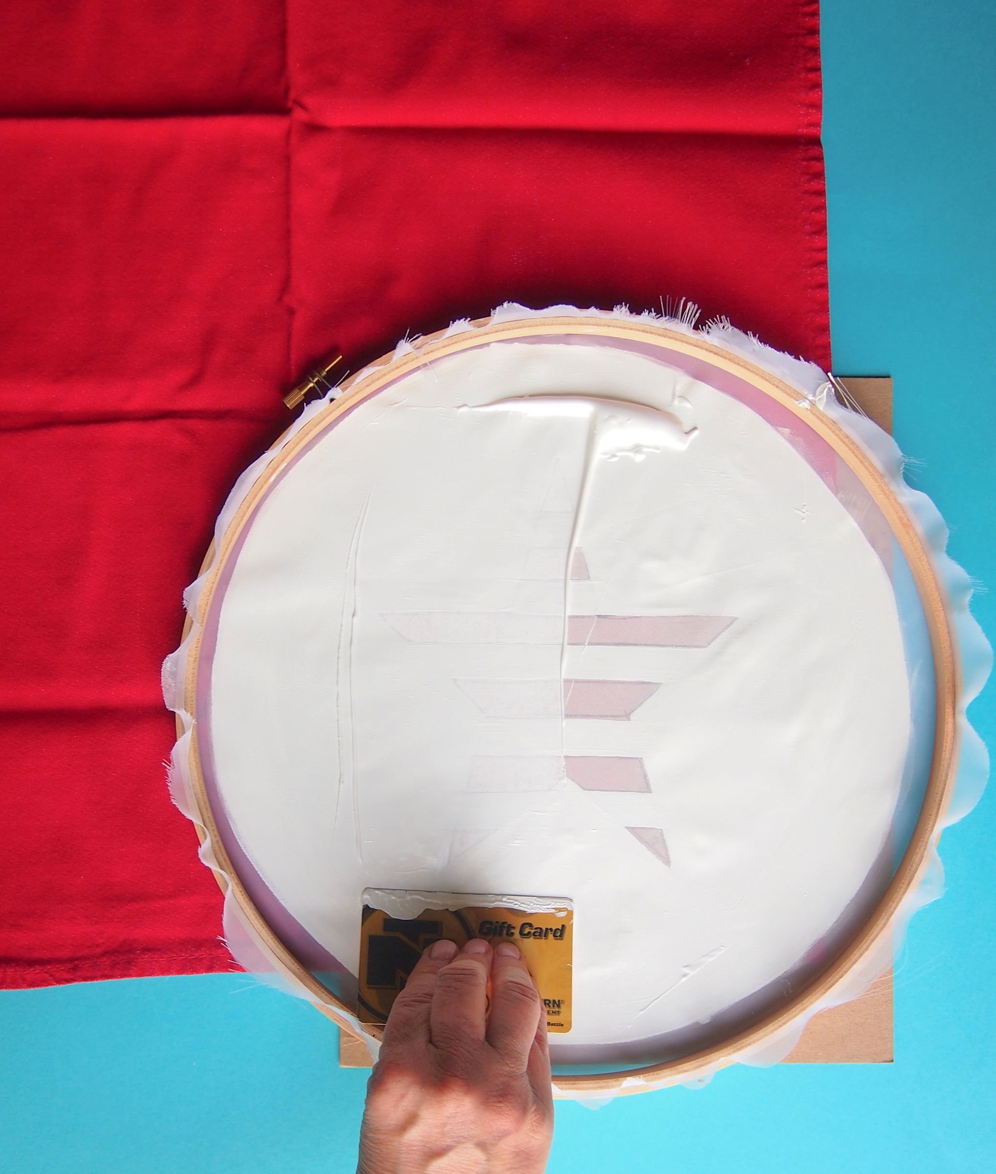 Embroidery Hoop Screen PrintingEasy 4th of July Projects 4 Steps