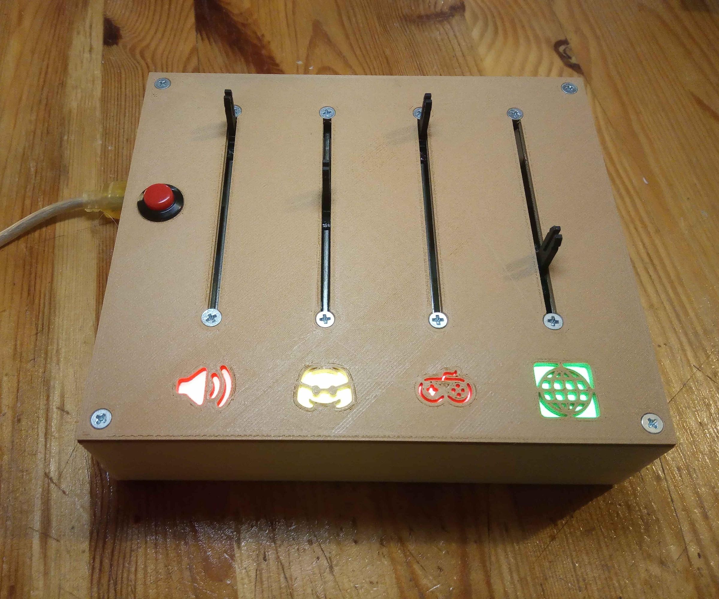 Hardware Volume Mixer for PC With RGB LEDs