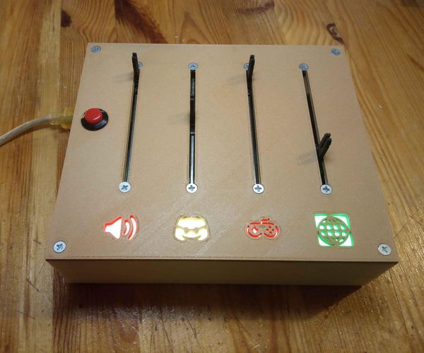 Hardware Volume Mixer for PC With RGB LEDs