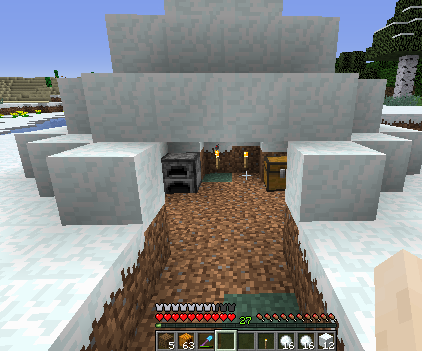 Build an Igloo From Scratch in Minecraft
