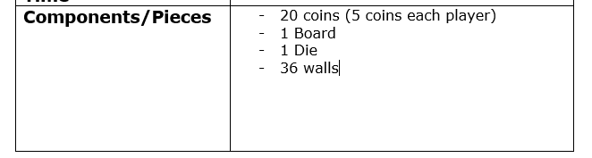 Determine the Playing Pieces